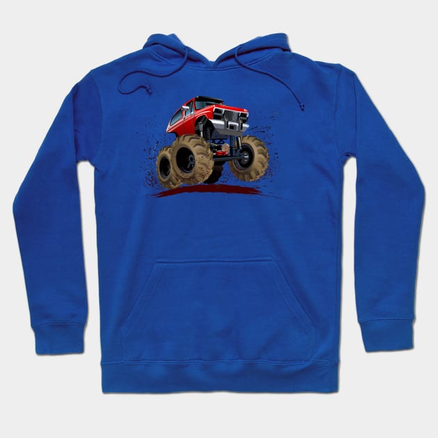 Cartoon Monster Truck Hoodie by Mechanik